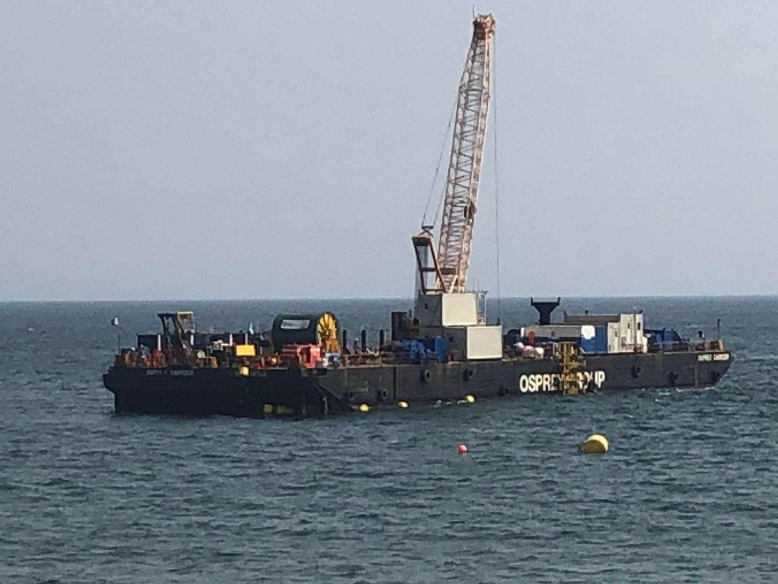 Baleine Project Barge with reel