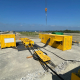 Installed linear winch spread with equalising sheave and control room