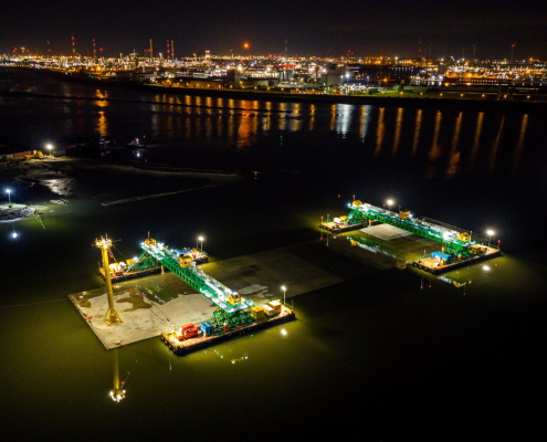 Drum winches on Schelde
